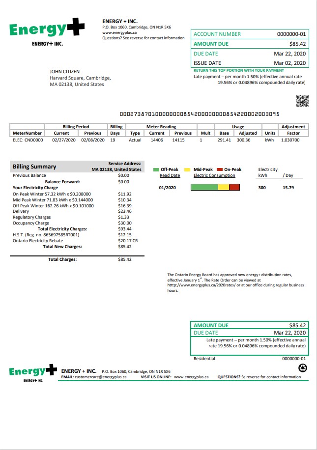 Minol USA business utility bill 